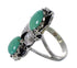 Genuine Sterling Silver Flower Turquoise Ring Size 4-3/4 RX60229